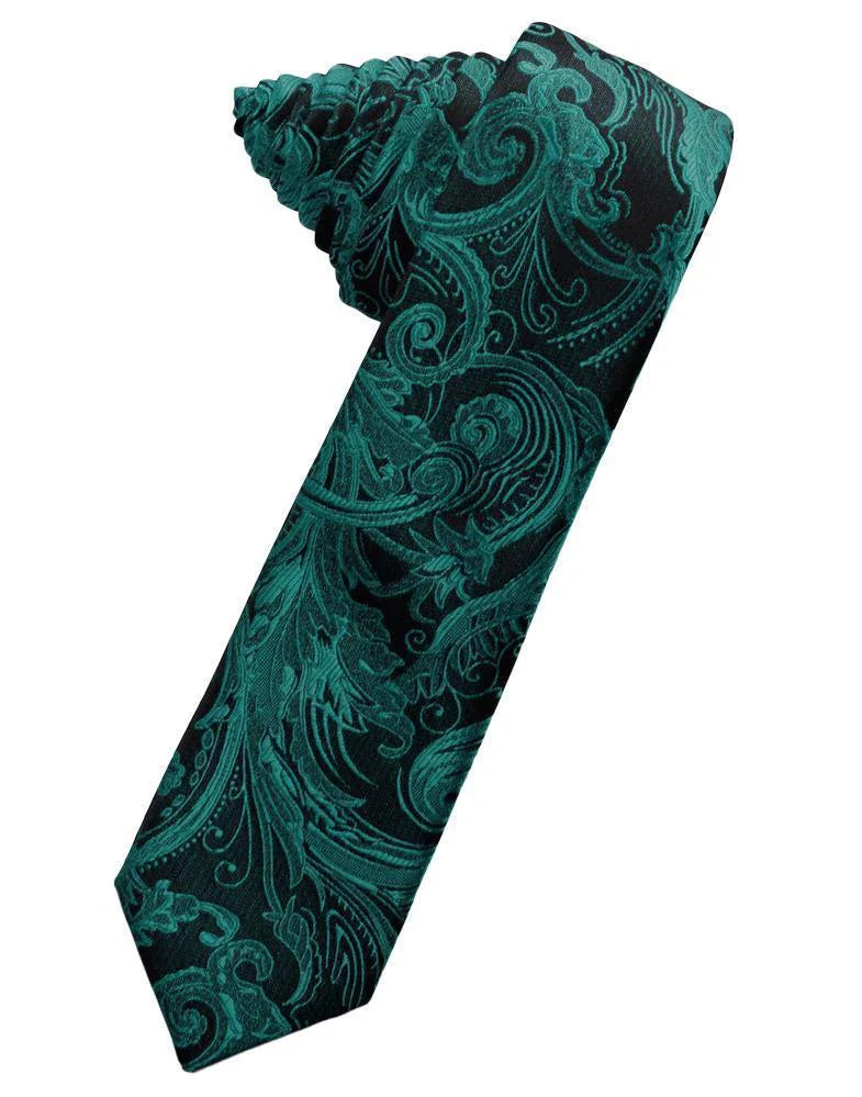 Tapestry Skinny Necktie Self Tie-39