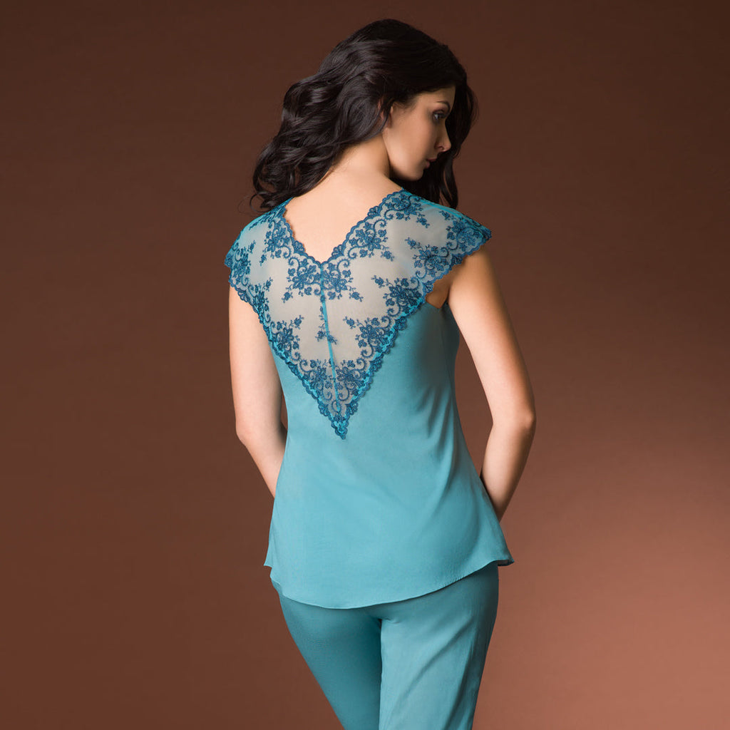 Sheer Lace Pajama Top Vova Lingerie Cosima-0