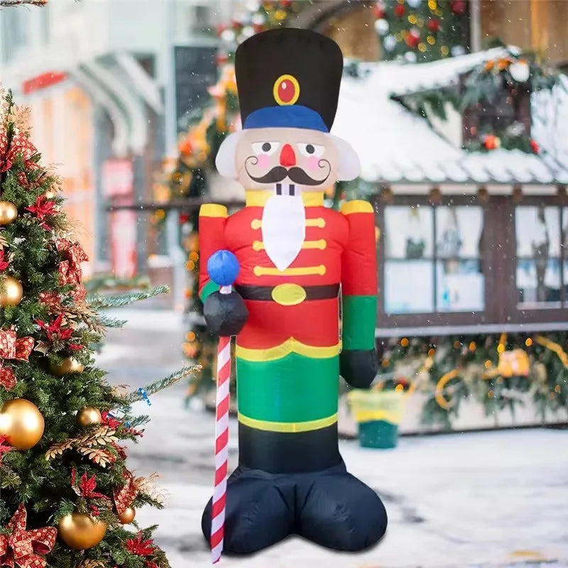 Walnut Soldier Christmas Decoration with LED Lights