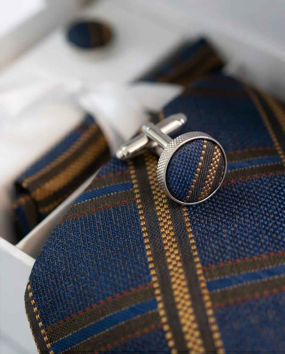 The "Regal Plaid" Tie & Cufflink Set-2