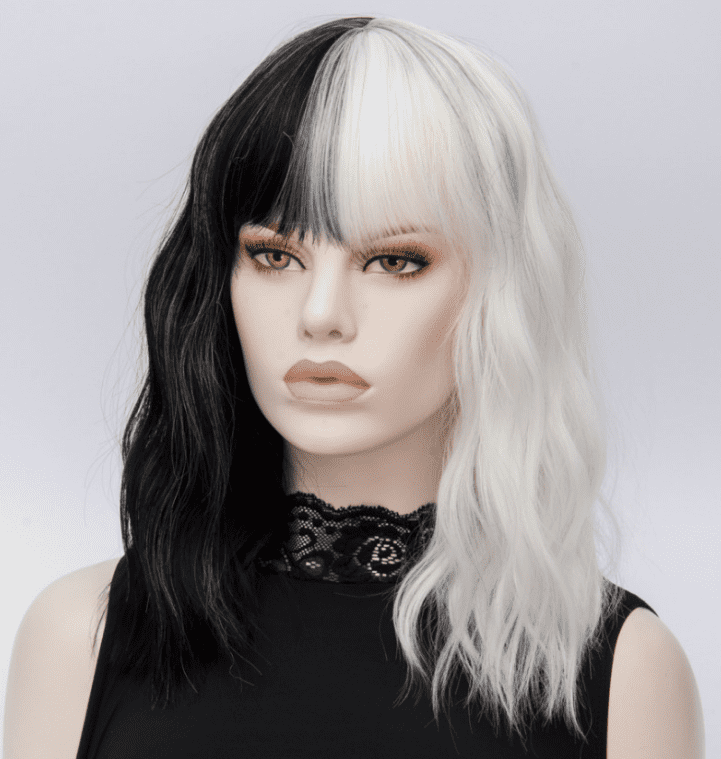 White Kinky Cosplay Synthetic Short Wig