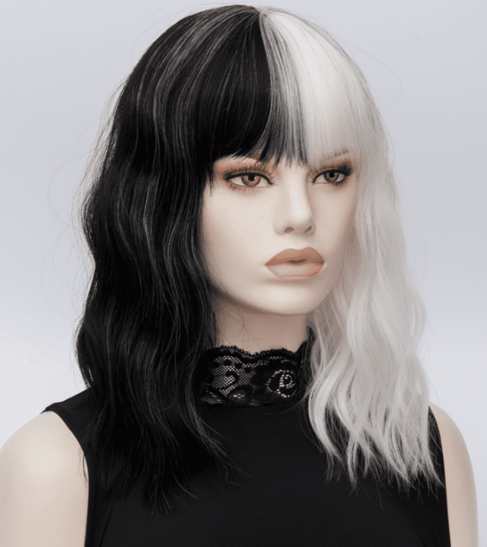 White Kinky Cosplay Synthetic Short Wig
