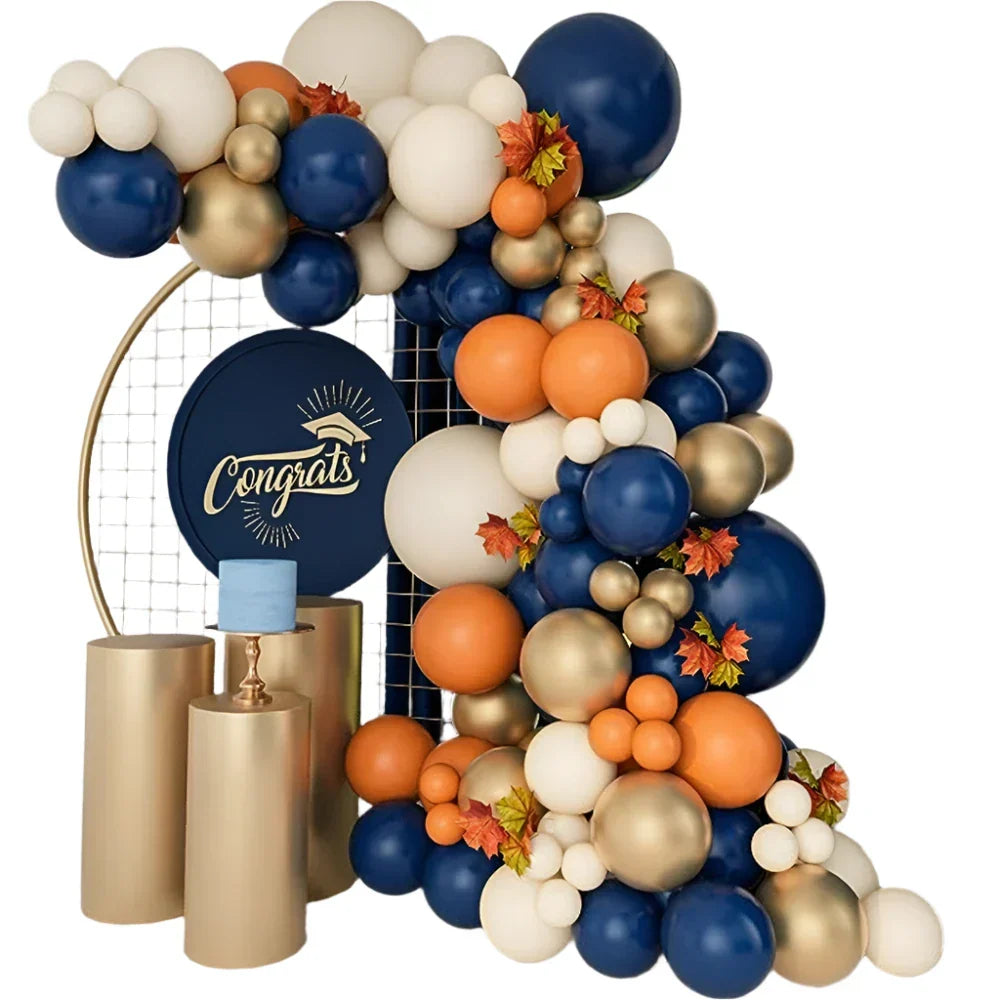 Christmas White Sand Balloons Garland Blue Kit