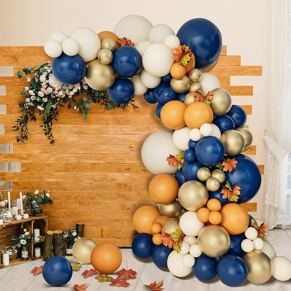 Christmas White Sand Balloons Garland Blue Kit