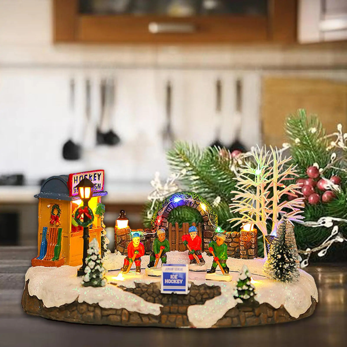 Christmas Music Luminous House with LED Lights