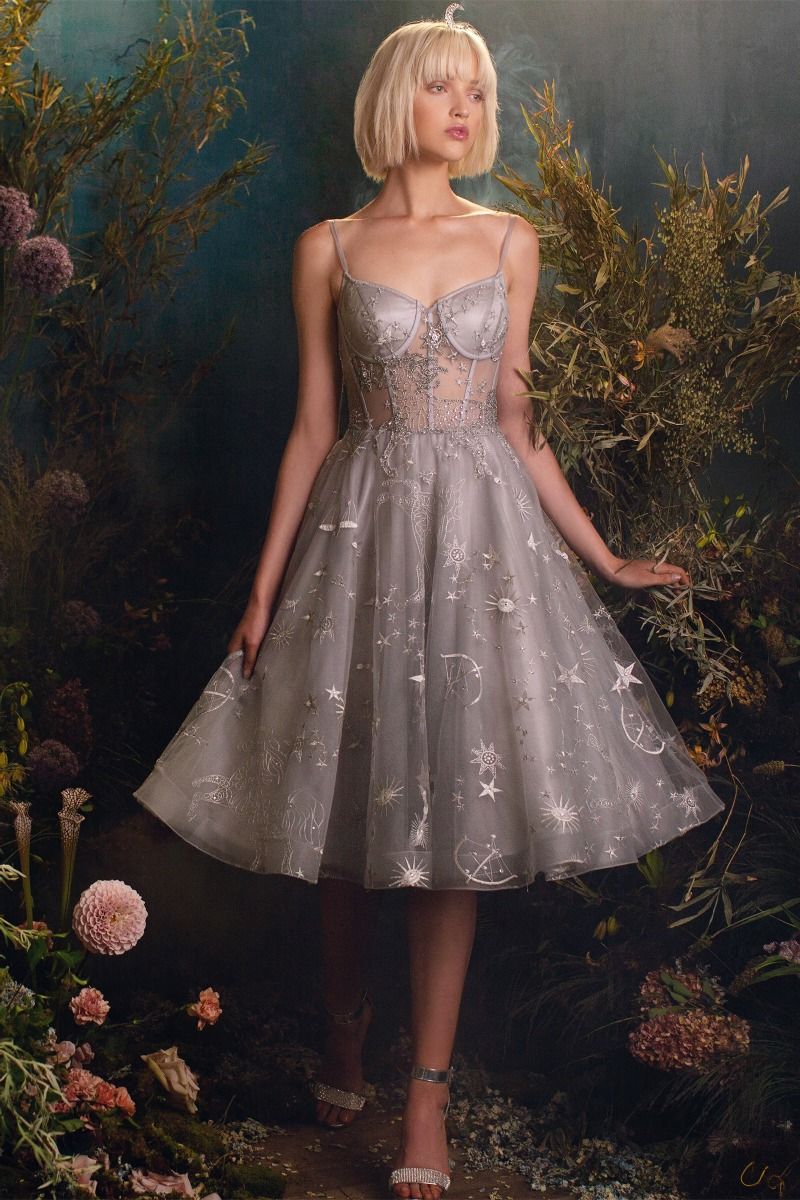 Constellation Corset Tulle A-Line Cocktail-3