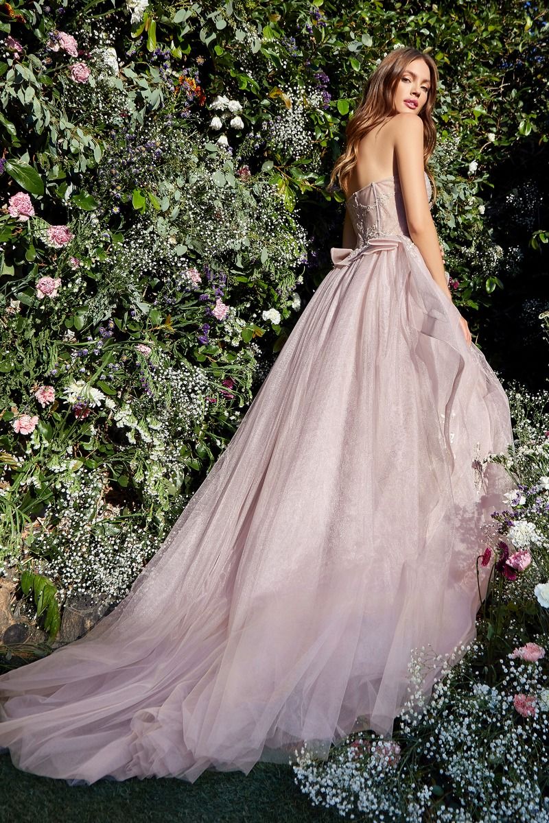 Strapless Layered Tulle Ballgown-2