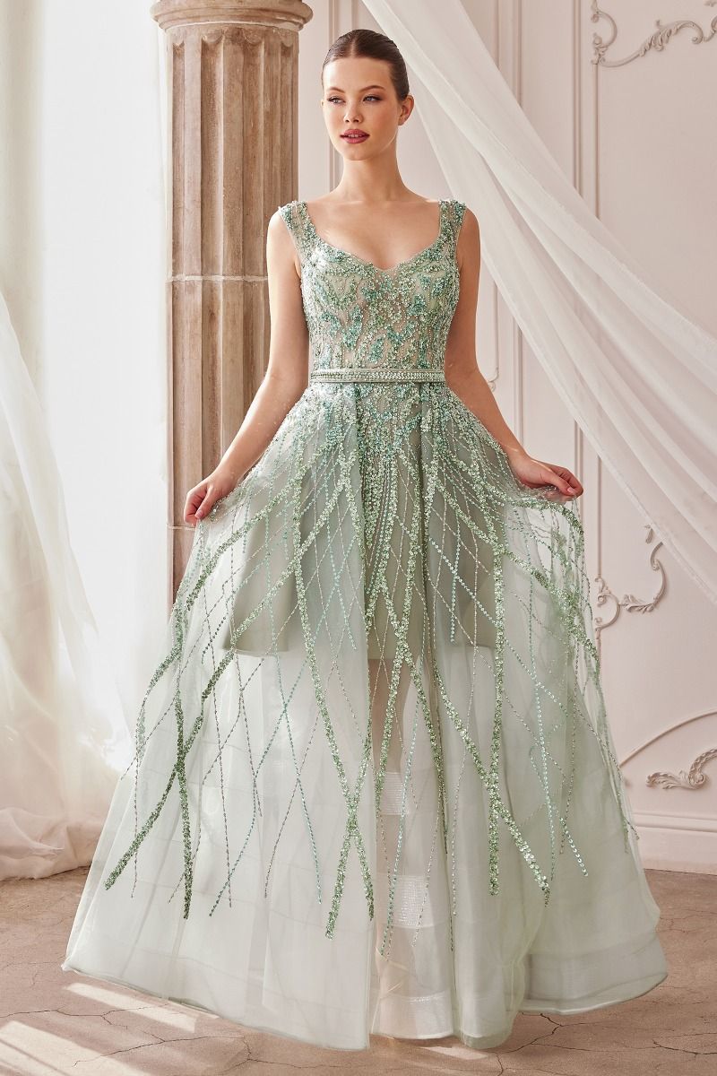 Gemma Jewel Beaded Ball Gown-0