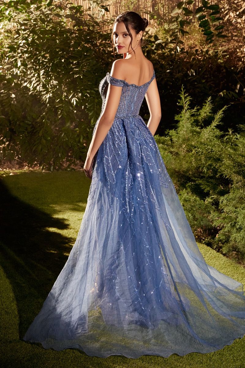 Embellished Off The Shoulder Gown-3