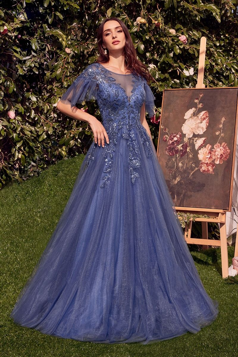 Estate Floral Tulle Gown-1