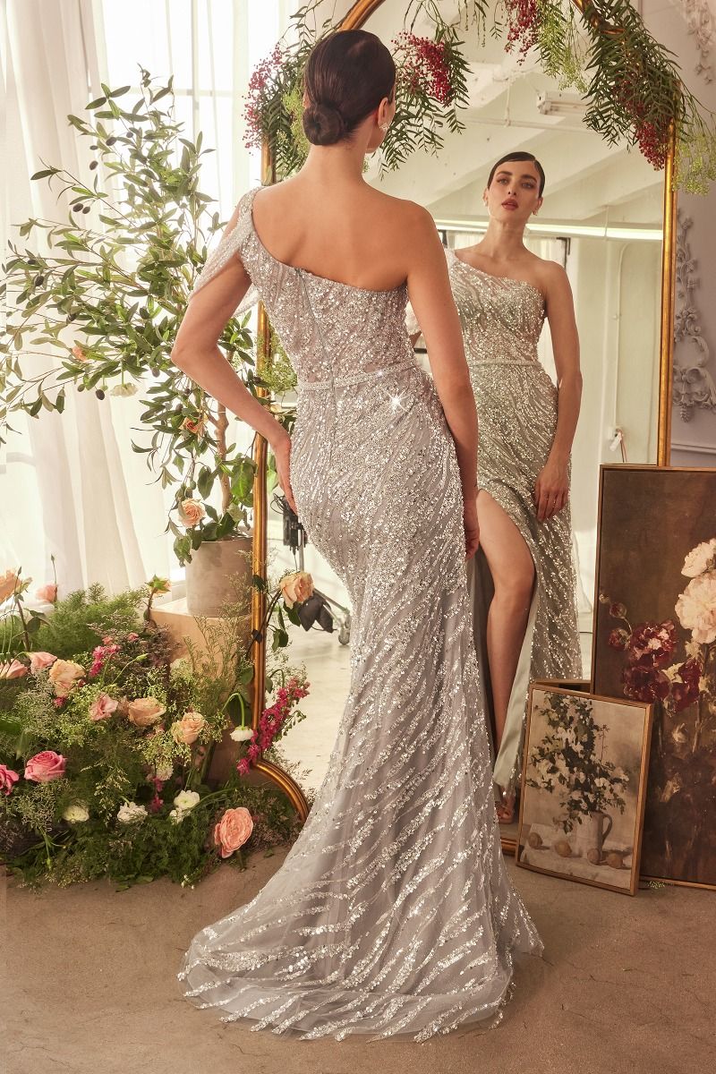 Glimmering Beaded Sheath Gown-4