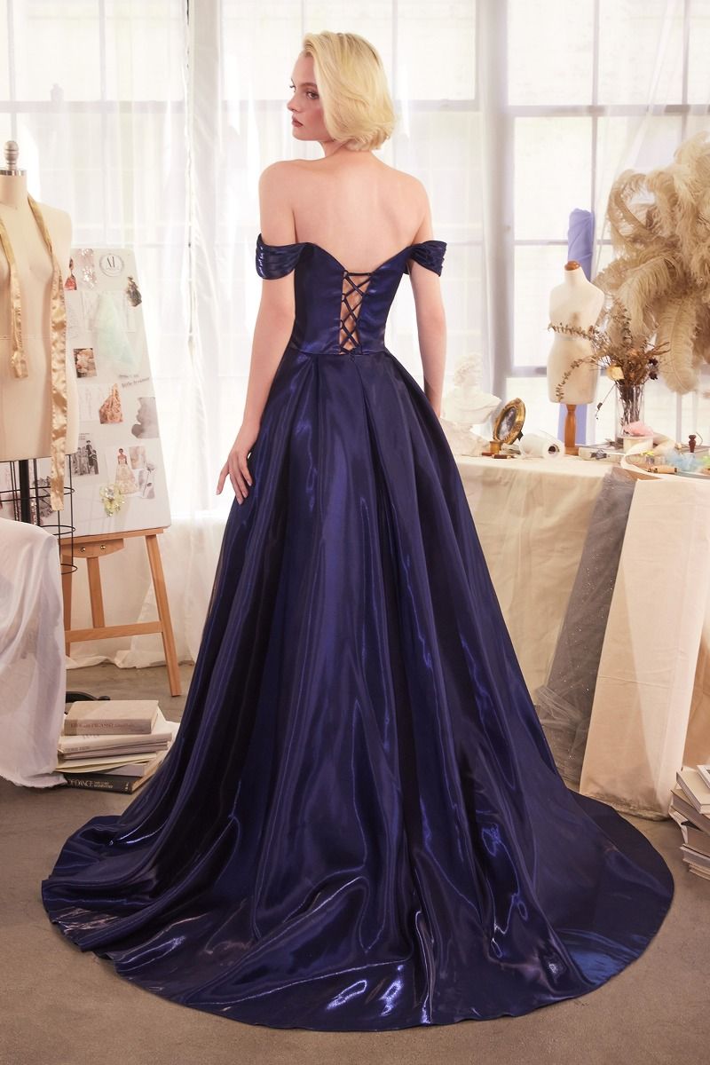 Off The Shoulder Organza Ball Gown-0