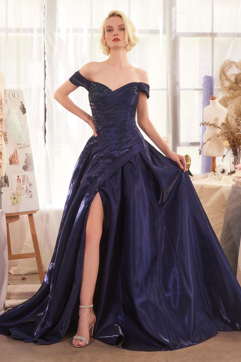 Off The Shoulder Organza Ball Gown-2