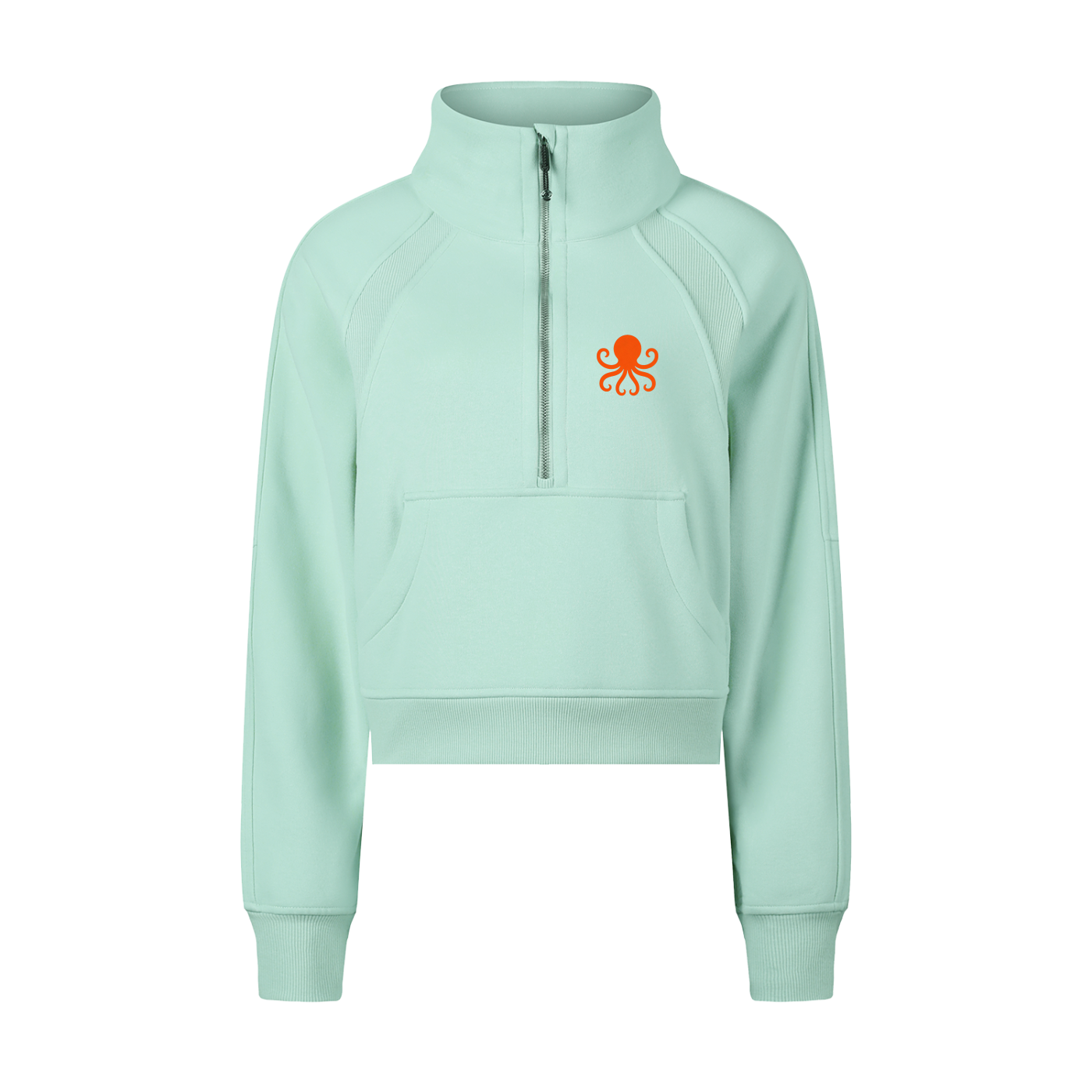 Cropped Half-Zip Sweatshirt