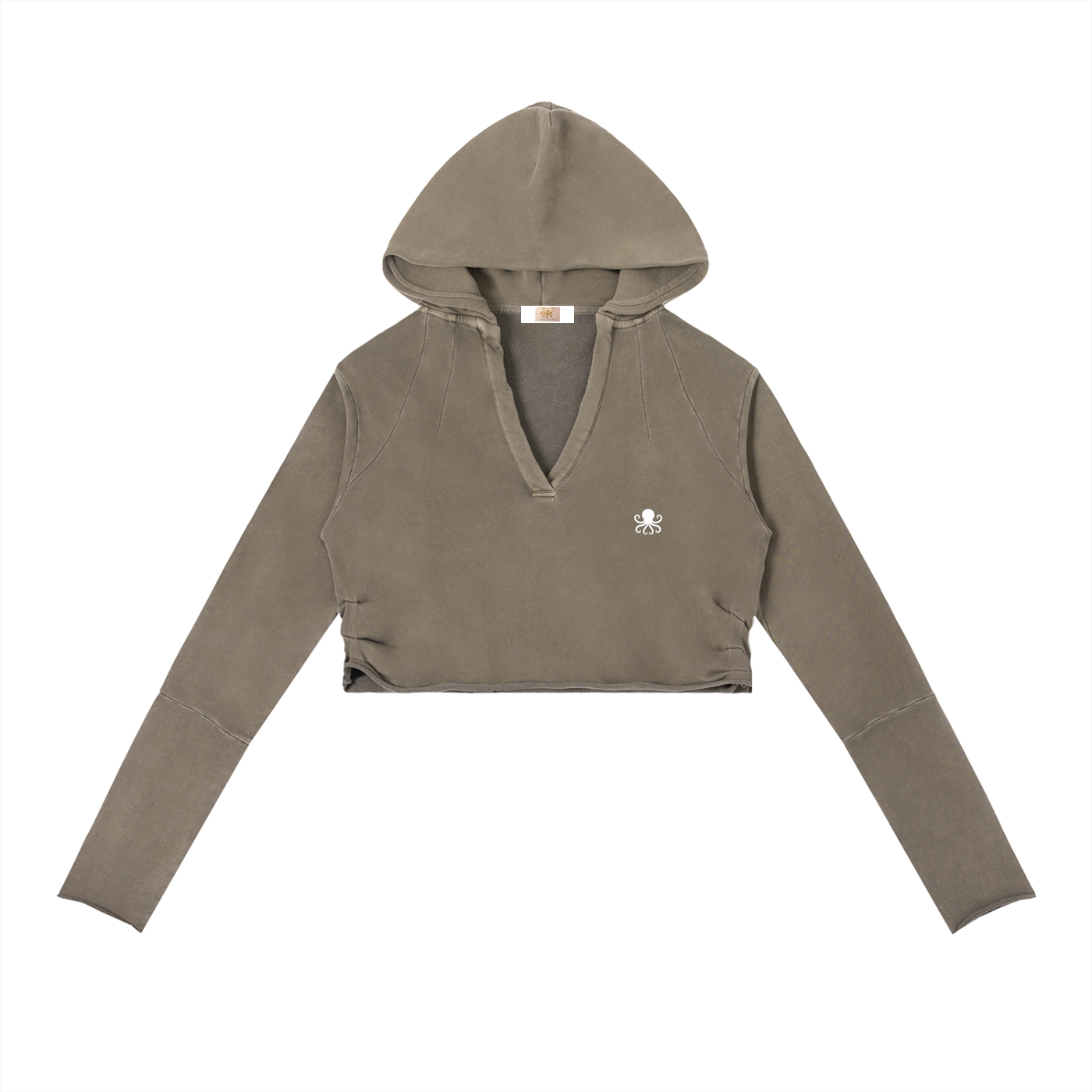Vintage Washed Raw Edge Hoodie