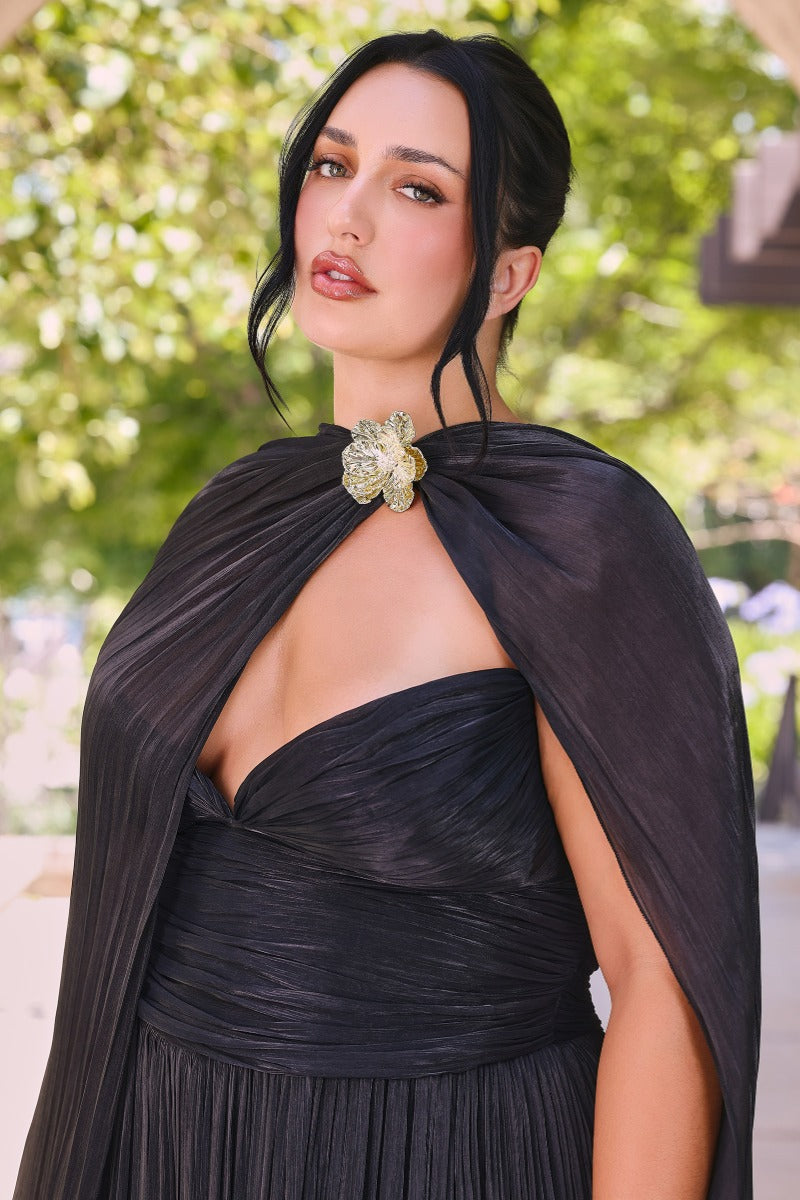Luminescent Chiffon Scarf & Floral Accessory-0