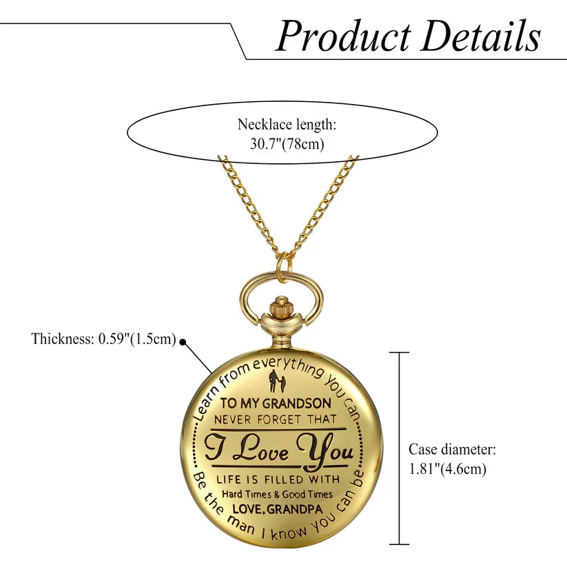 To My Grandson - Luxury Vintage Pocket Watch