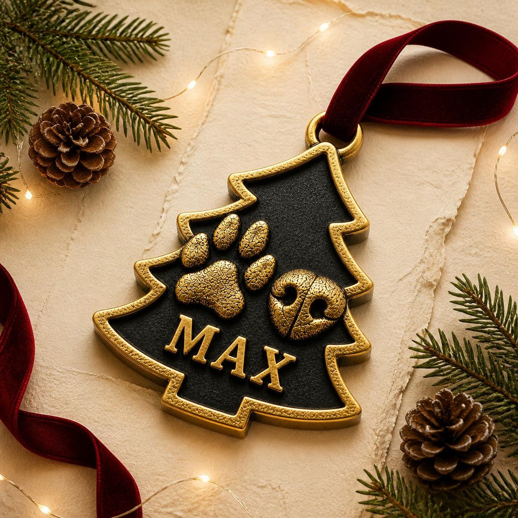 Pet Print Ornament, Christmas Tree