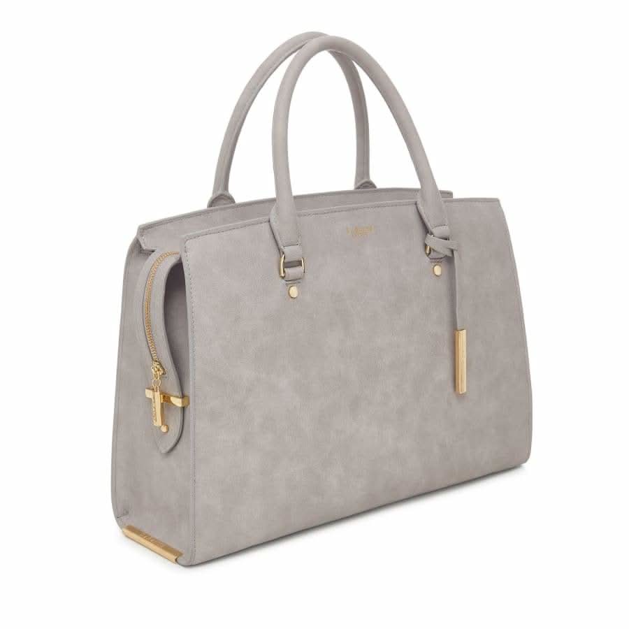 Aricia Grey Vegan Laptop Bag
