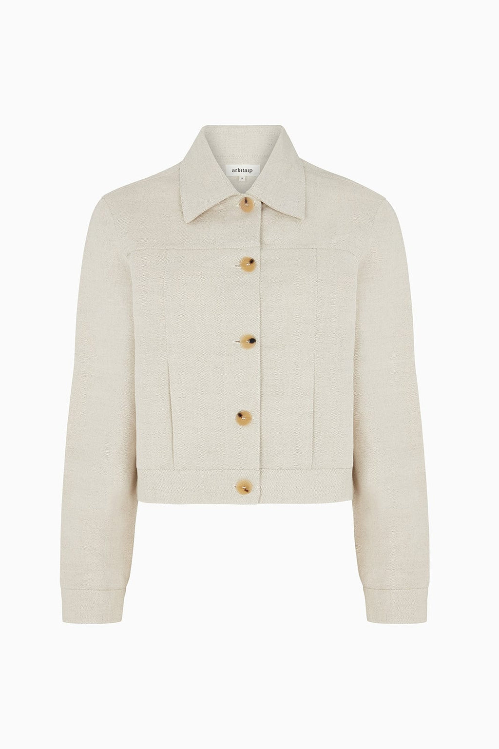 The Elba Cropped Jacket in beige