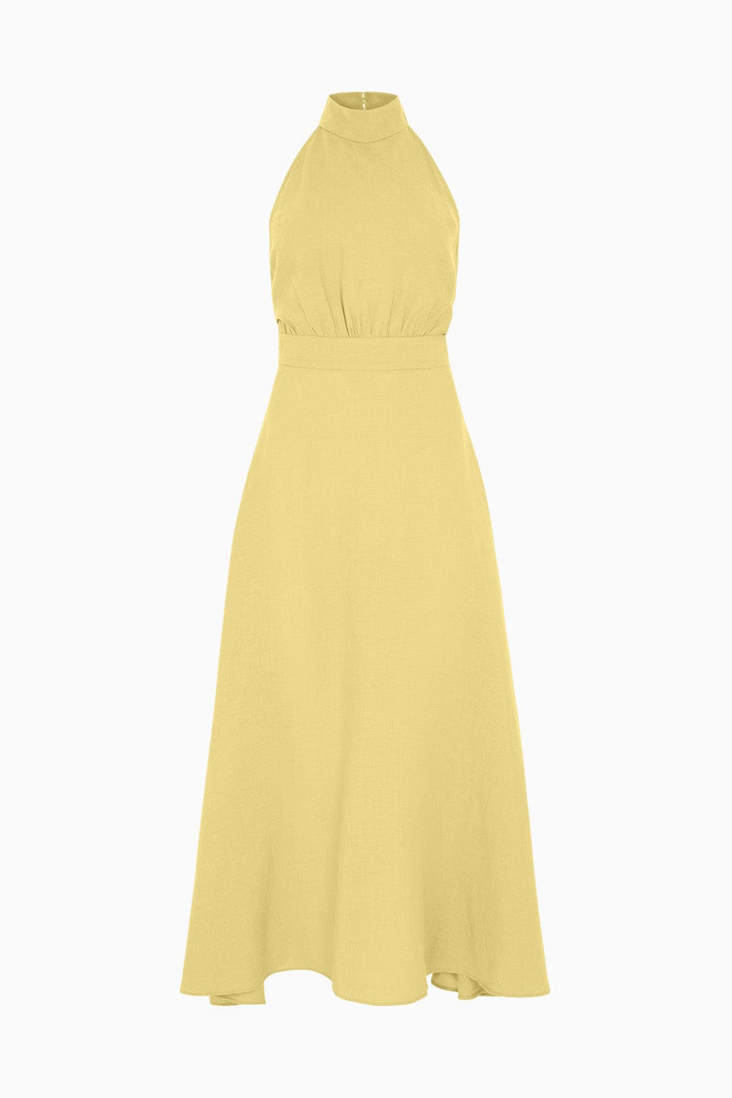 The Isi Halterneck Dress in yellow