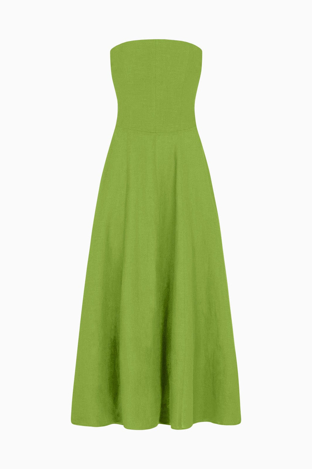 The Chiara Maxi Bandeau Dress in apple green