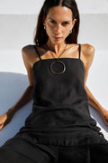 The Livia Tunic Top in black