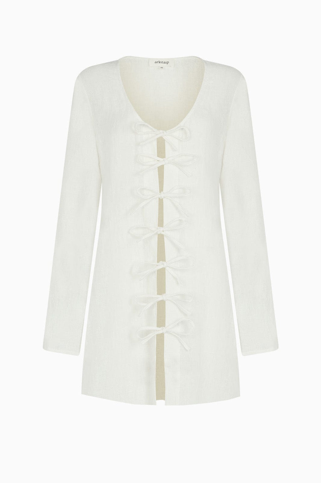 The Michi Mini Kaftan in off-white
