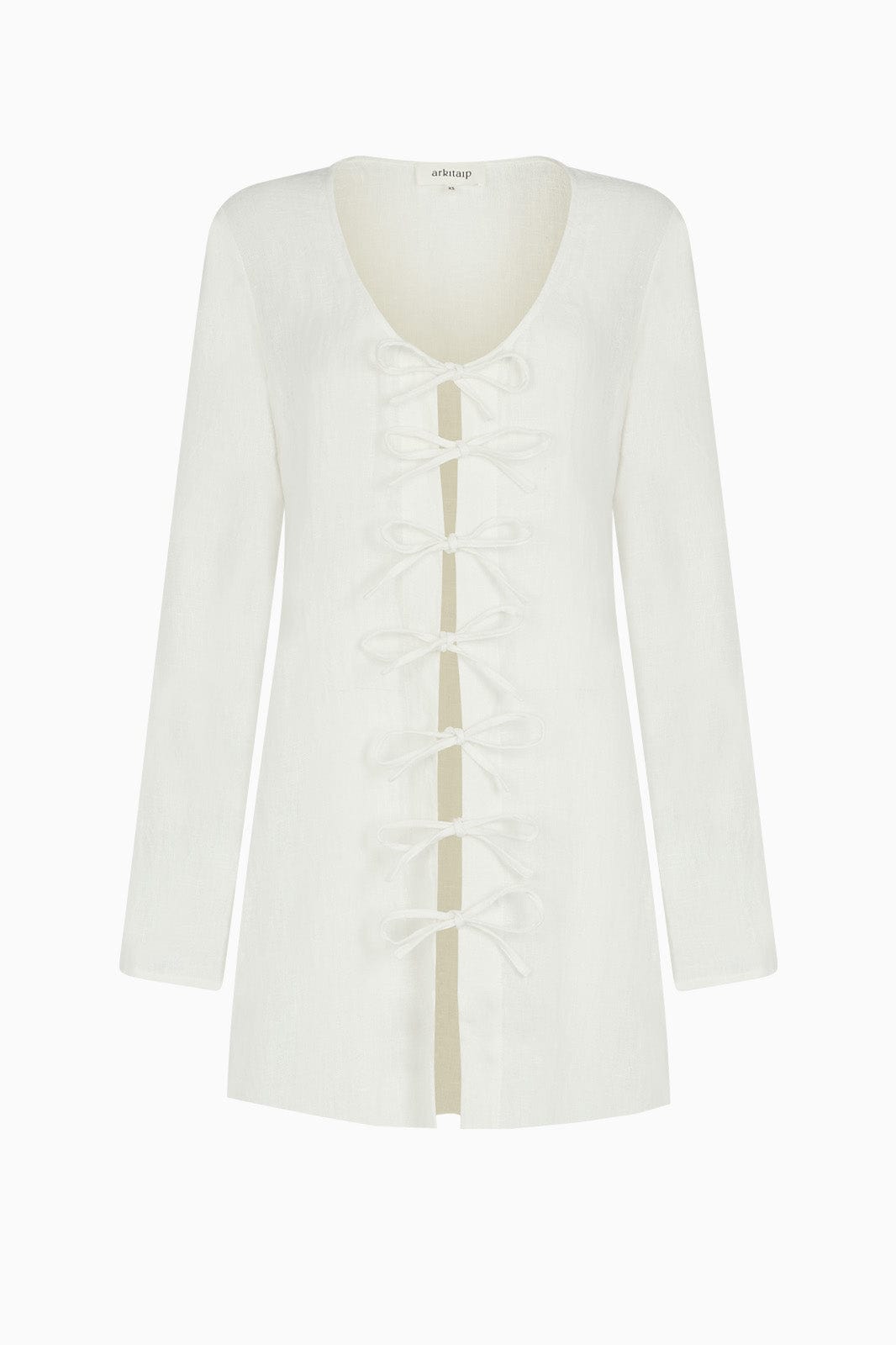 The Michi Mini Kaftan in off-white