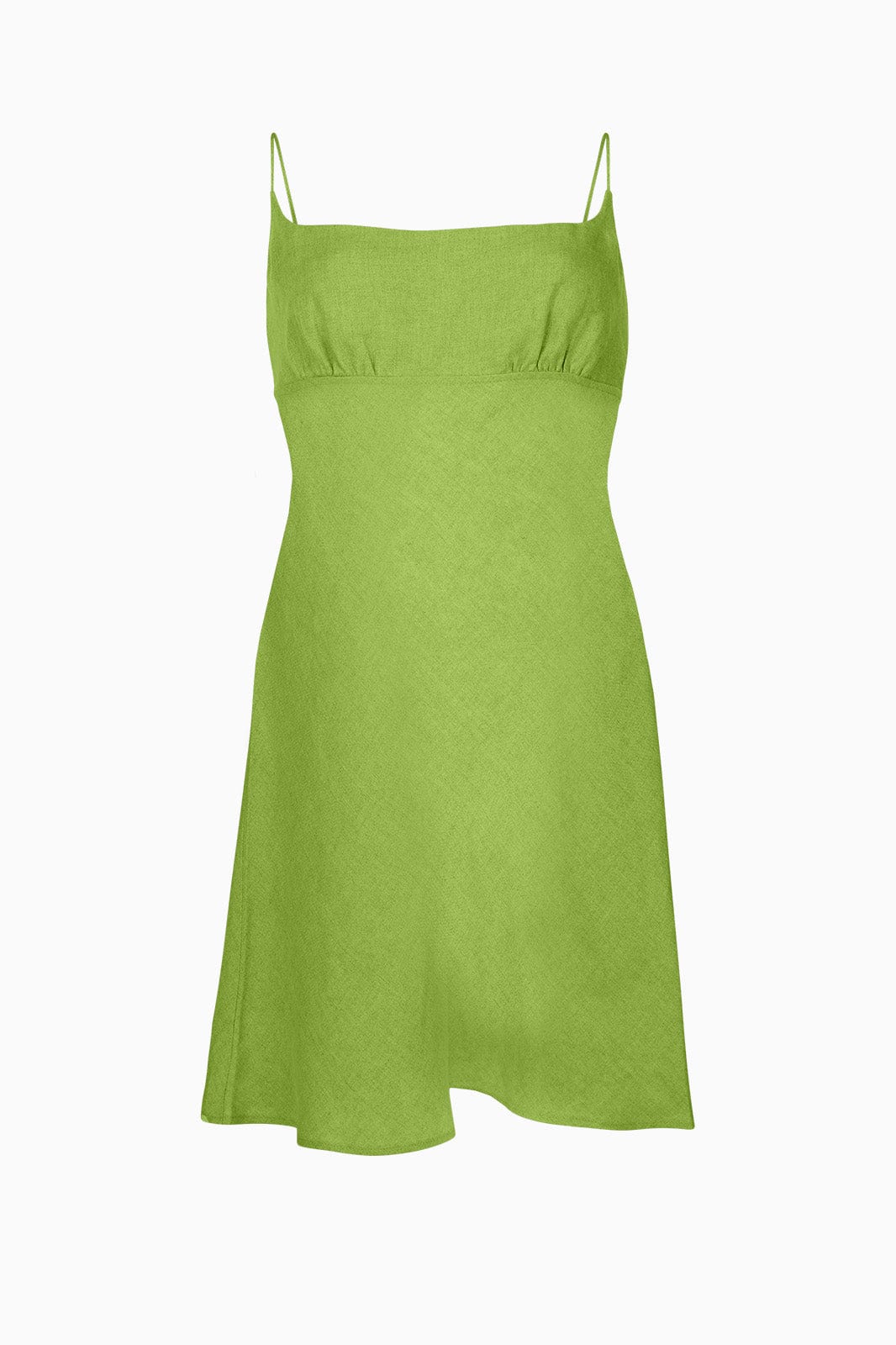 The Nicola Mini Slip Dress in apple green