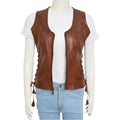 Women’s Brown Leather Vest