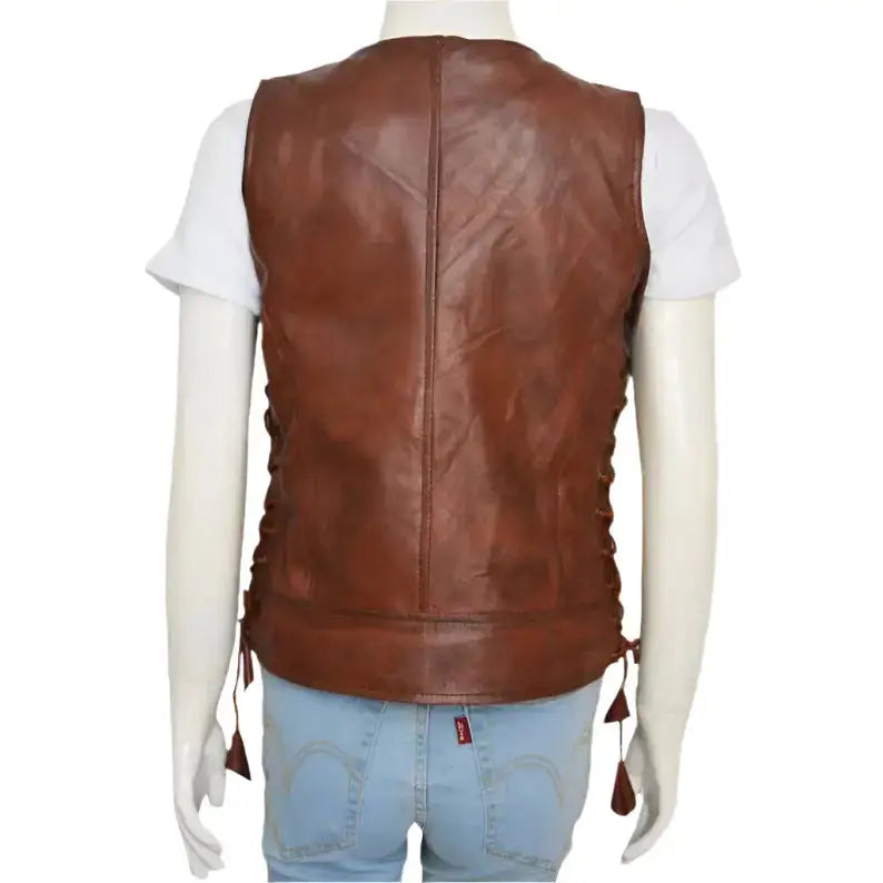 Women’s Brown Leather Vest