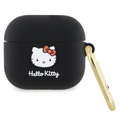 Hello Kitty 3D Kitty Head Airpods 3 Szilikon tok - Fekete-0
