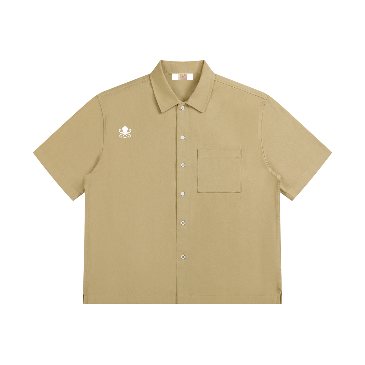Unisex Boxy Patch Pocket Short Sleeve Shirt