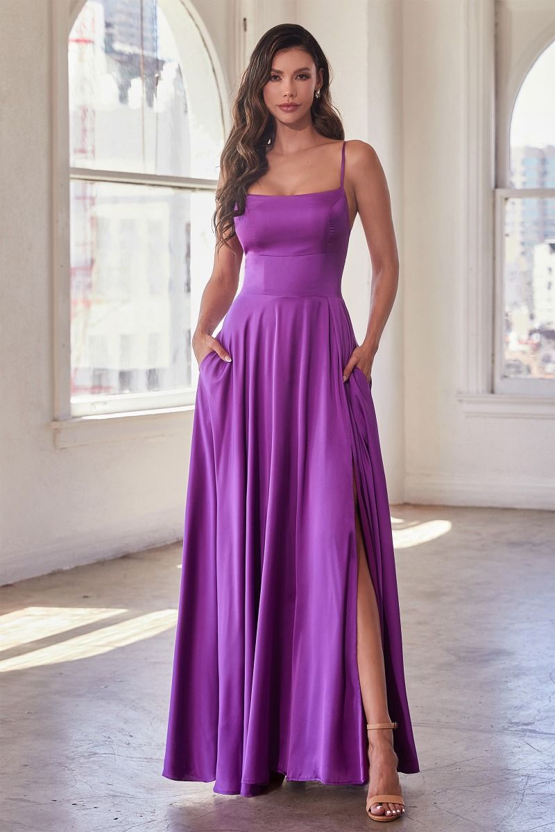 Satin A-Line Gown-10