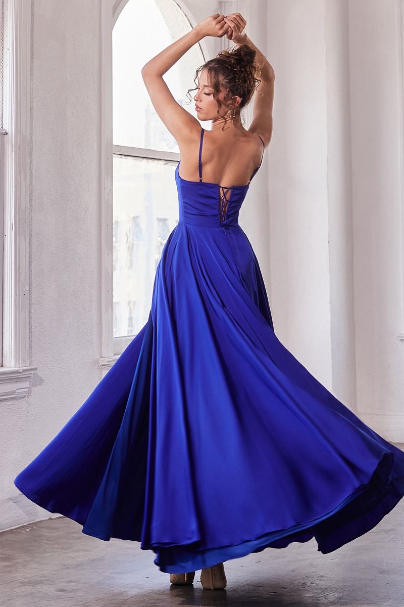 Satin A-Line Gown-11