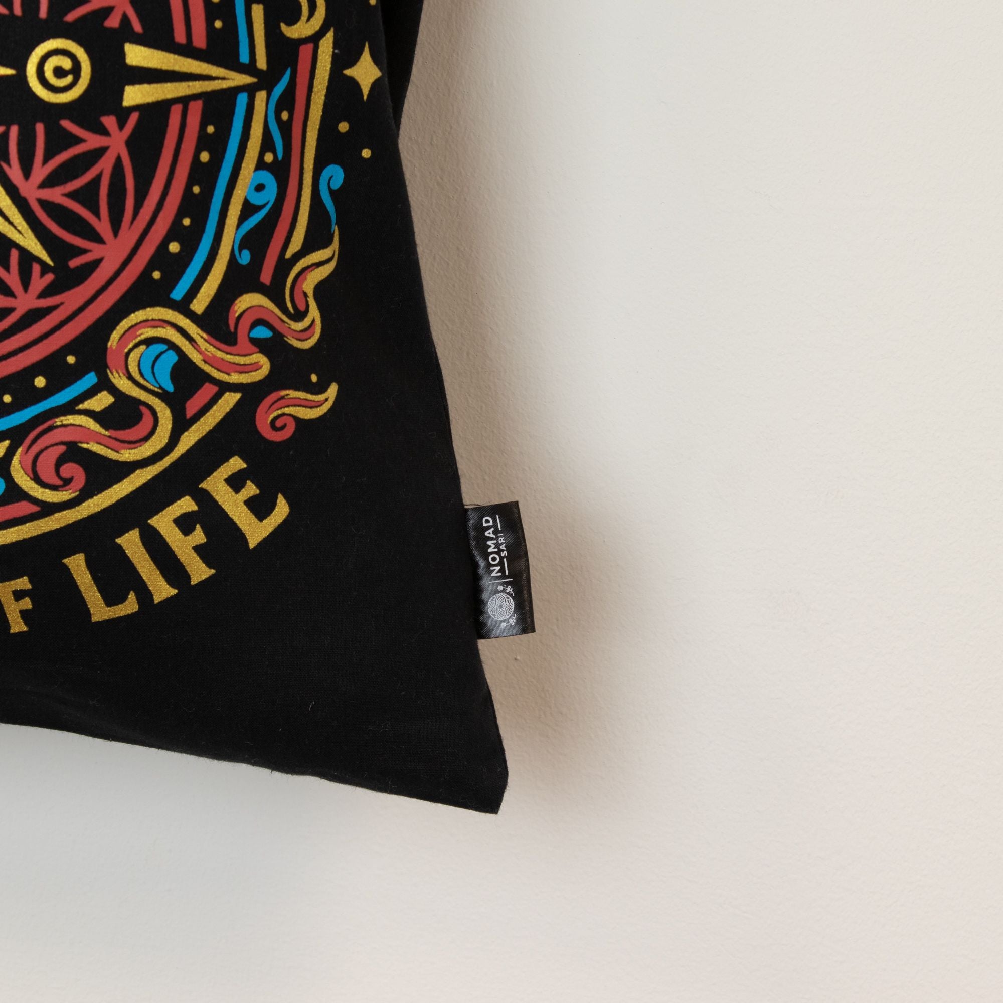 アイコニッククラシックトートバッグ - Compass of Life - ブラック 6oz