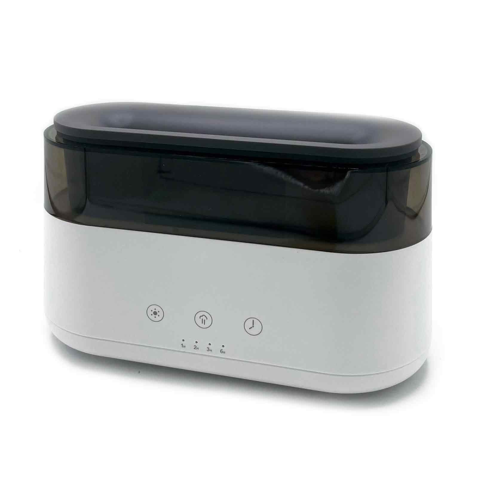 モダンアロマディフューザー - LED時計 - USB-C - 炎エフェクト