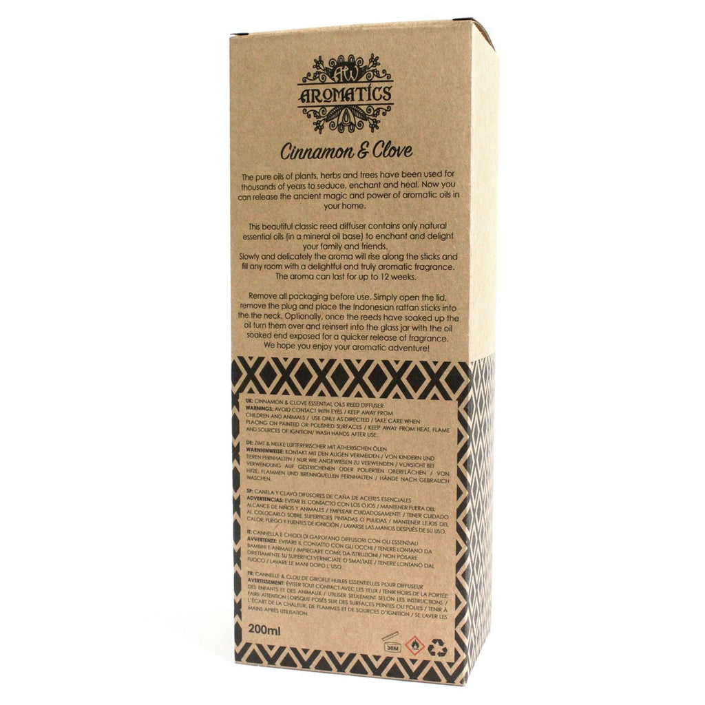 200ml シナモン＆クローブ エッセンシャルオイル リードディフューザー