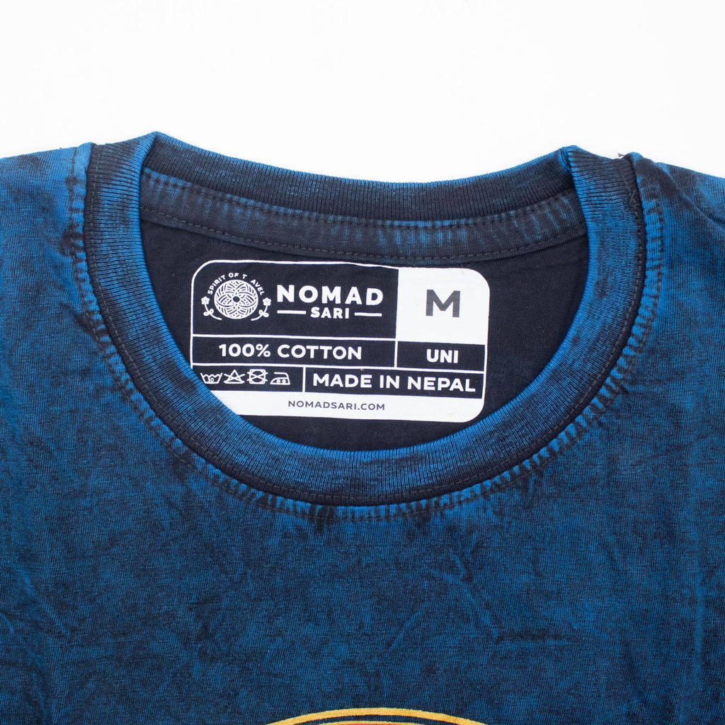 ノマド サリ ストーンウォッシュ コットンTシャツ - ステイワイルドムーンチャイルド - ブルー - Mサイズ