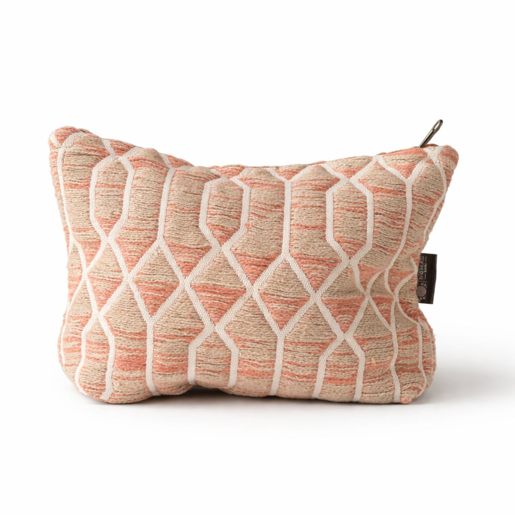Nomad Sari Indian Jacquard Toiletry Bag - Rose Lattice