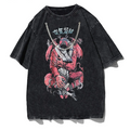 Retro Washed Oversized T-Shirt – Japanese Kanji Anime Graphic Cotton Tee-5