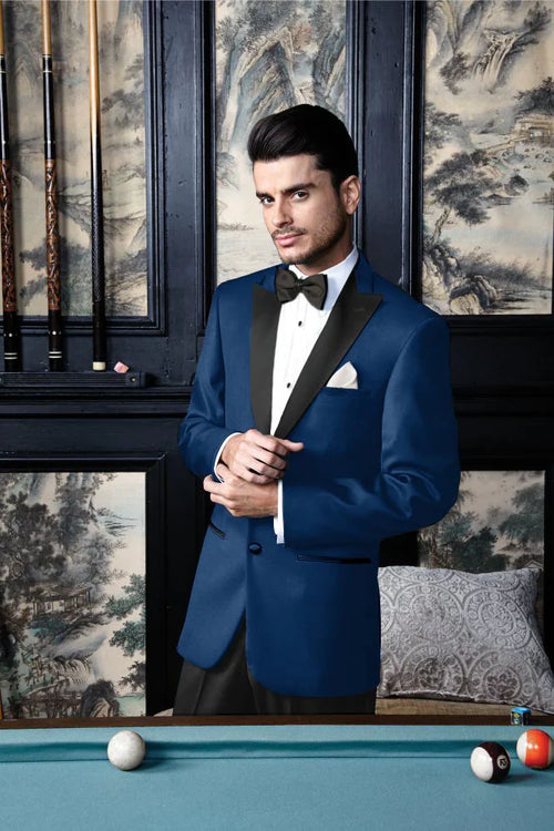 "Vermont" Indigo Blue Tuxedo Jacket-0