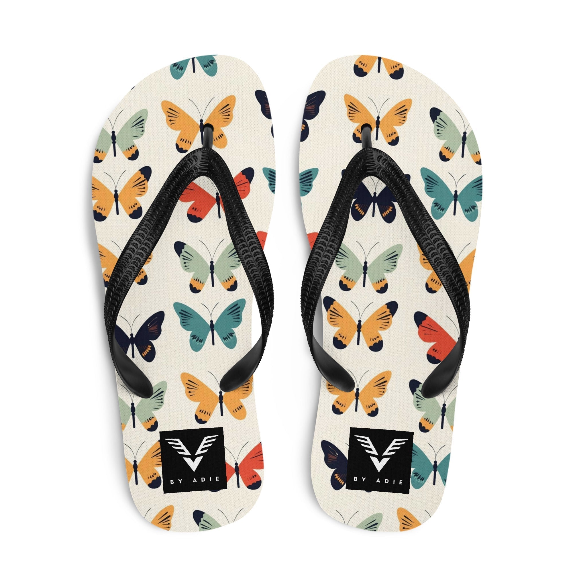 Boho Butterfly Flip Flops