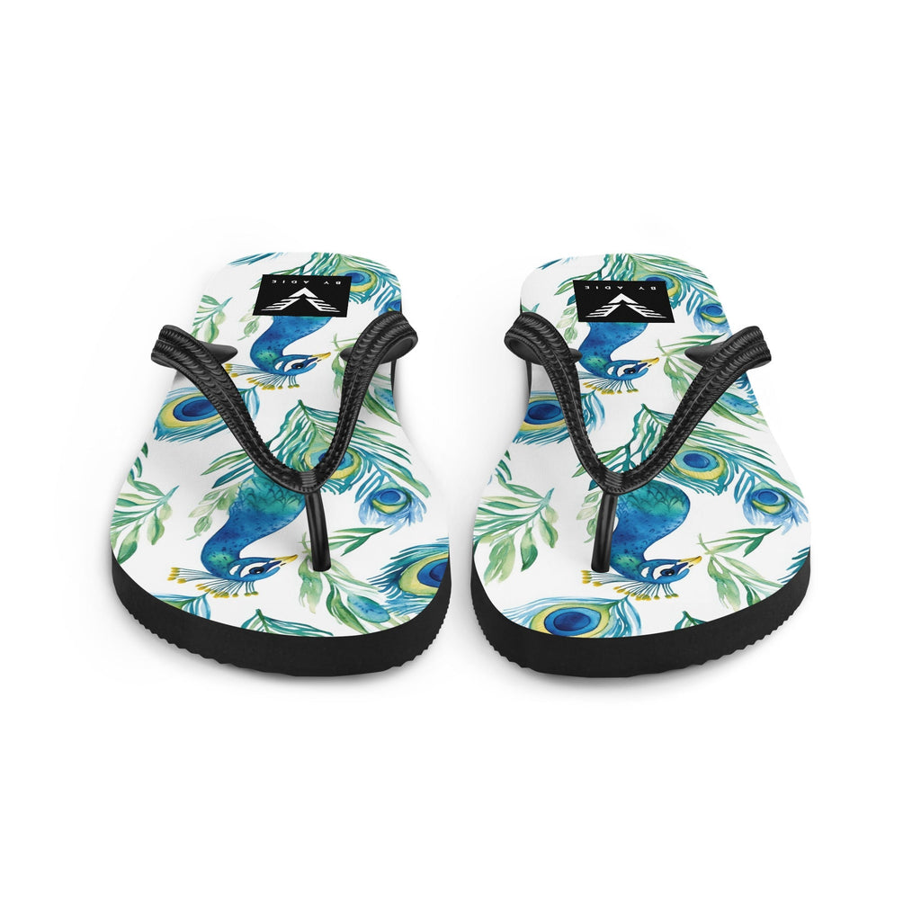 Boho Peacock Flip Flops