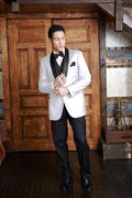 "Bradford" White Tuxedo Jacket Shawl (Separates)-0