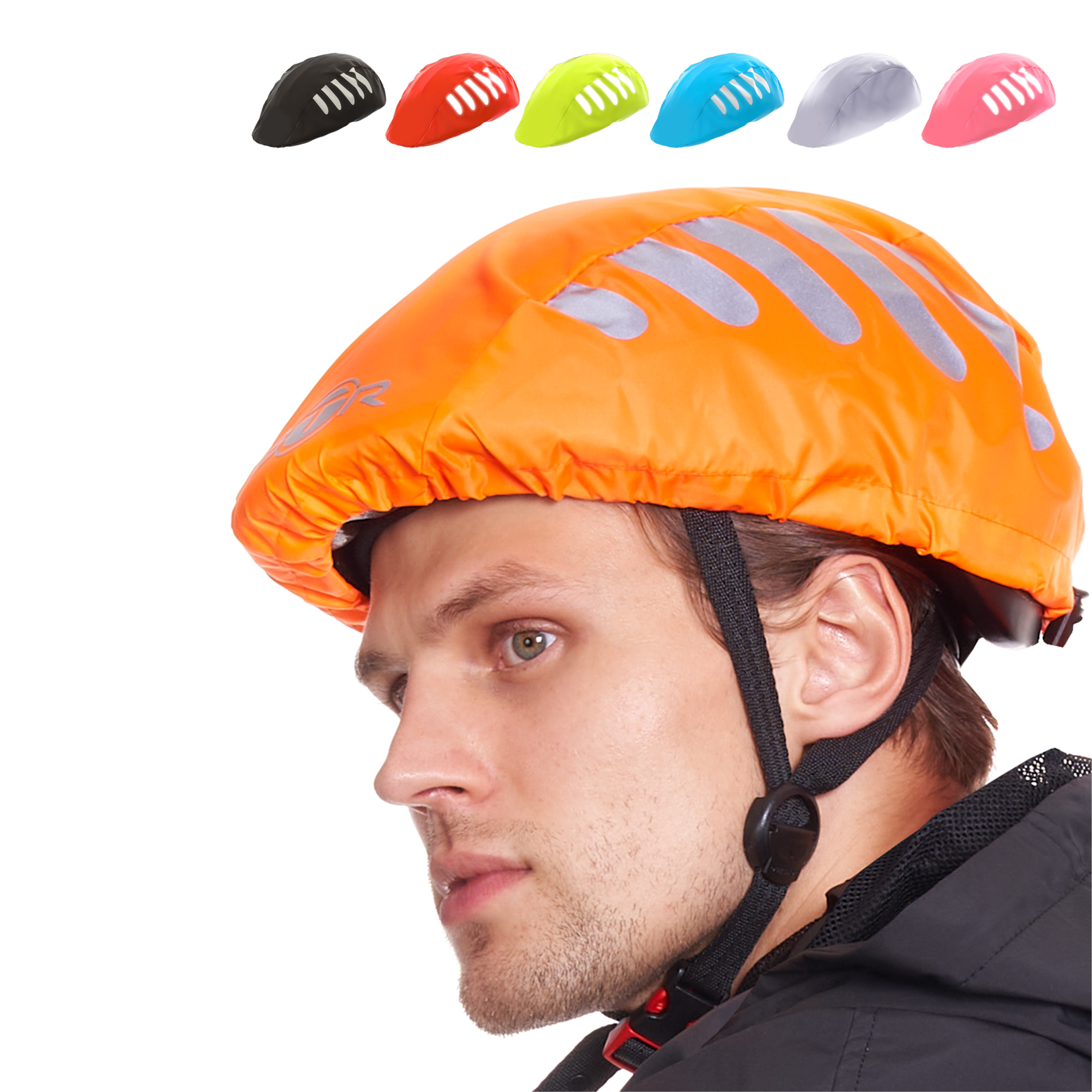 BTR 防水ハイビズ ヘルメットカバー (サイクリング用)