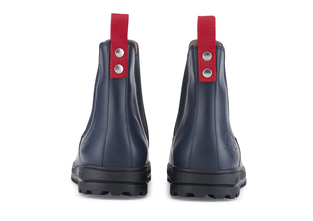 Busby Men's Winter Chelsea Boot, Navy Blue Leather-2