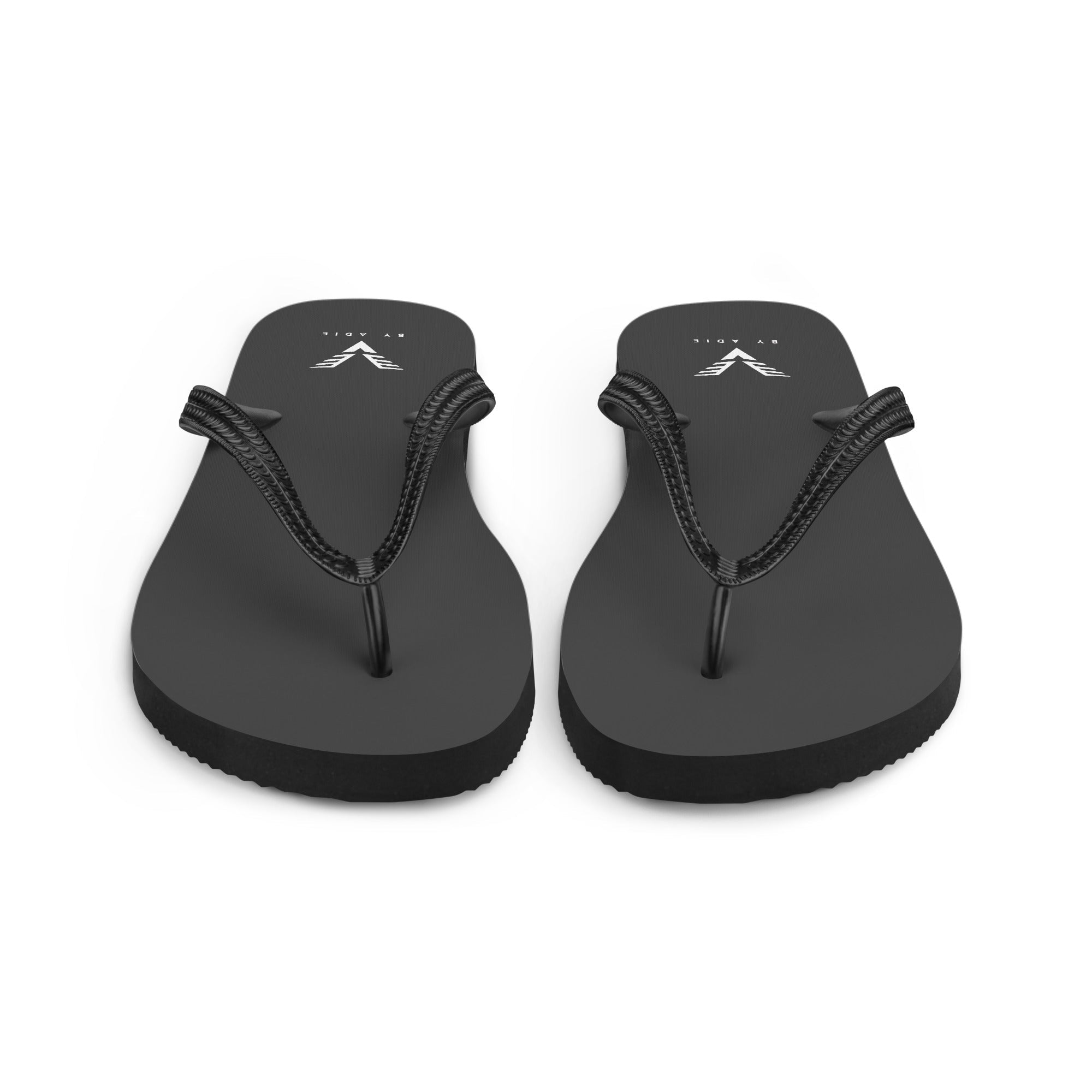 By Adie Logo Black Flip Flops