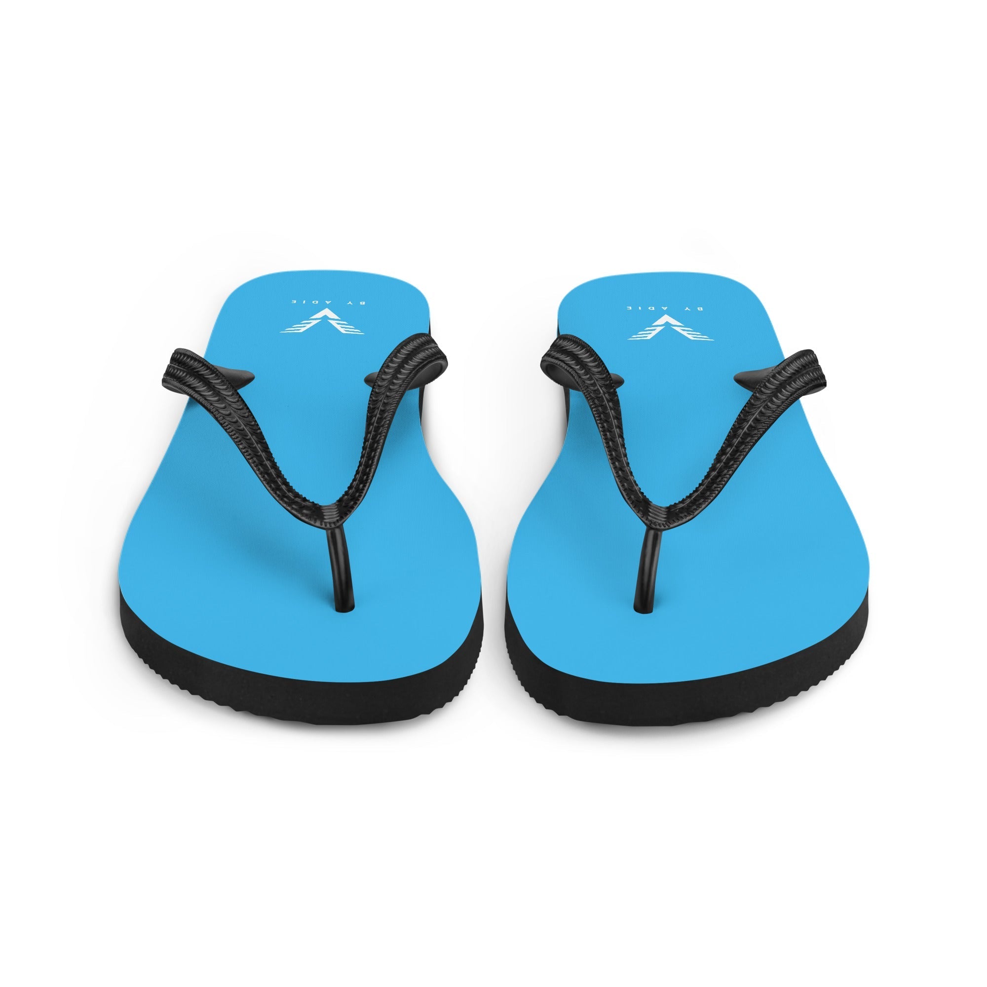 By Adie Logo Blue Flip Flops